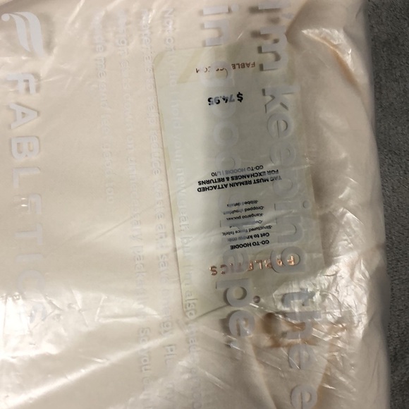 NWT Fabletics Go-To Hoodie in Color Oats Size Large - Picture 6 of 6